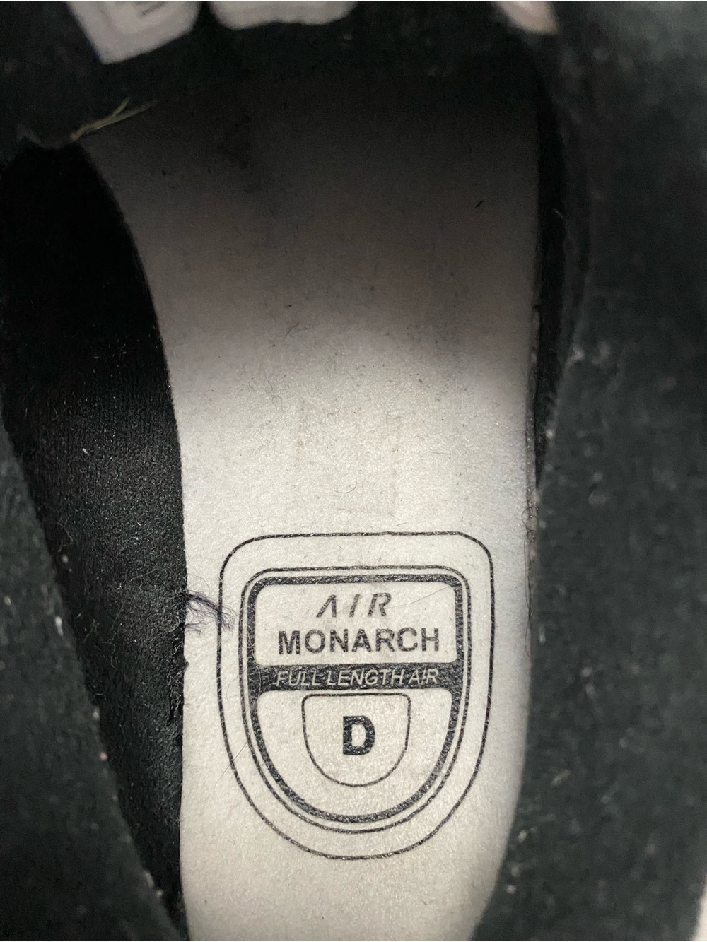 Nike Air Monarch Men’s White, Black & Red Athletic Sneakers - Picture 8 of 9